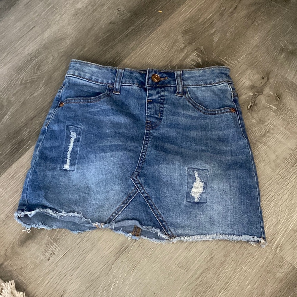 Justice girls blue skirt